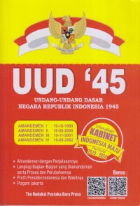 Image of UUD '45 UNDANG-UNDANG DASAR NEGARA REPUBLIK INDONESIA 1945