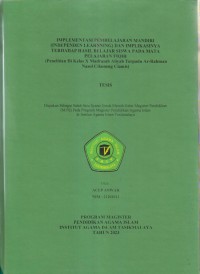 Image of IMPLEMENTASI PEMBELAJARAN MANDIRI (INDEPENDEN LEARNNING) DAN IMPLIKASINYA TERHADAP HASIL BELAJAR SISWA PADA MATA PELAJARAN FIQIH
(Penelitian Di Kelas X Madrasah Aliyah Terpadu Ar-Rahman Nasol Cikoneng Ciamis)