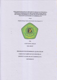 Image of PENGARUH KEAKTIFAN MENGIKUTI KEGIATAN PRAMUKA
TERHADAP KEDISIPLINAN BELAJAR SISWA PADA MATA 
PELAJARAN PENDIDIKAN AGAMA ISLAM DI MADRASAH 
TSANAWIYAH NEGERI 13 TASIKMALAYA