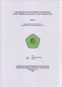 Image of ANALISIS NILAI-NILAI PENDIDIKAN ISLAM DALAM
NOVEL 