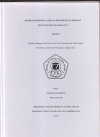 Image of KONSEP PENDIDIKAN AKHLAK PRESPEKTIF AL-GHAZALI
(Study Kitab Ihya-Ulumuddin Juz 1)