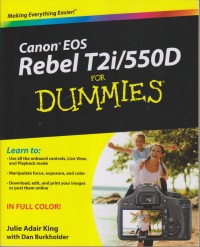 Image of CANON EOS REBEL T2I/550D FOR DUMMIES