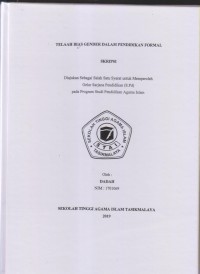 Image of TELAAH BIAS GENDER DALAM PENDIDIKAN FORMAL