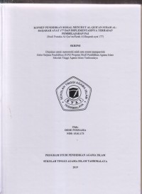 Image of KONSEP PENDIDIKAN SOSIAL MENURUT AL-QUR'AN SURAH AL-BAQARAH AYAT 177 DAN IMPLEMENTASINYA TERHADAP PEMBELAJARAN PAI 
(Studi Pustaka Al-Qur'an Surah Al-Baqarah Ayat 177)