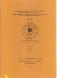 Image of PENGARUH KOMPENSASI DAN DISIPLIN KERJA TERHADAP KINERJA KARYAWAN(SUATU PENELITIAN TERHADAP KARYAWAN PT.AJSB BUMIPUTERA 1912 SYARIAH CABANG TASIKMALAYA)