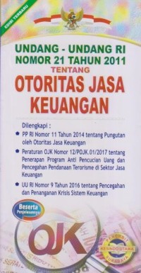 Image of UNDANG-UNDANG RI NOMOR 21 TAHUN 2011 TENTANG OTORITER JASA KEUANGAN