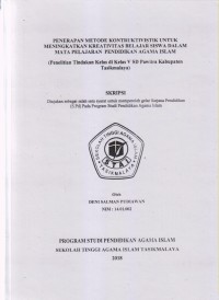 Image of PENERAPAN METODE KONTRUKTIVISTIK UNTUK MENINGKATKAN KREATIVITAS BELAJAR SISWA DALAM MATA PELAJARAN PENDIDIKAN AGAMA ISLAM