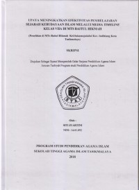 Image of UPAYA MENINGKATKAN EFEKTIFITAS PEMBELAJARAN SEJARAH KEBUDAYAAN ISLAM MELALUI MEDIA TIMELIME KELAS VII A DI MTS BAITUL HIKMAH