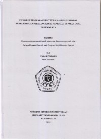 Image of PENGARUH PEMBIAYAAN BMT WIRA MANDIRI TERHADAP PERKEMBANGAN PEDAGANG KECIL MENENGAH DI PASAR LAMA TASIKMALAYA