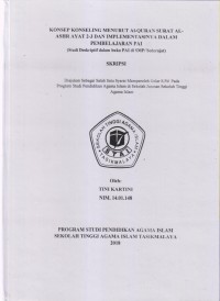 Image of KONSEP KONSELING MENURUT AL-QUR'AN SURAT AL-ASHR AYAT 2-3 DAN IMPLEMENTASINYA DALAM PEMBELAJARAN PAI
(Studi Deskritif dalam buku PAI di SMP/Sederajat)