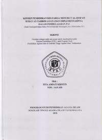 Image of KONSEP PENDIDIKAN KELUARGA MENURUT AL-QUR'AN SURAT AT-TAHRIM AYAT 6 DAN IMPLEMENTASINYA DALAM PEMBELAJARAN PAI