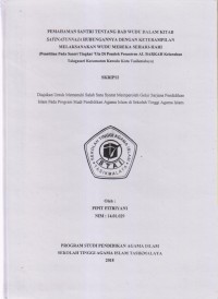 Image of PEMAHAMAN SANTRI TENTANG BAB WUDU DALAM KITAB SIFATUNNAJA HUBUNGANNYA DENGAN KETERAMPILAN MELAKSANAKAN WUDU MEREKA SEHARI-HARI