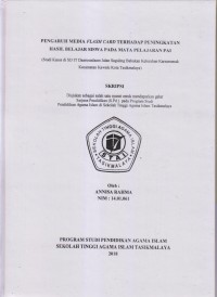 Image of PENGARUH MEDIA FLASH CARD TERHADAP PENINGKATAN HASIL BELAJAR SISWA PADA MATA PELAJARAN PAI