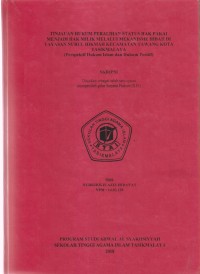 Image of TINJAUAN HUKUM PERALIHAN STATUS HAK PAKAI MENJADI HAK MILIK MELALUI MEKANISME HIBAH DI YAYASAN NURUL HIKMAH KECAMATAN TAWANG KOTA TASIKMALAYA