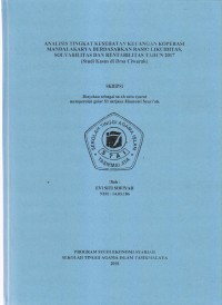 Image of ANALISIS TINGKAT KESEHATAN KEUANGAN KOPERASI MANDALAKARYA BERDASARKAN RASIO LIKUIDITAS , SOLVABILITAS DAN RENTABILITAS TAHUN 2017
(Studi Kasus di Desa Ciwarak)