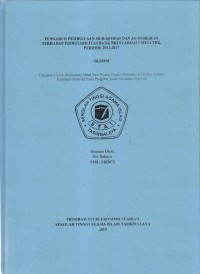 Image of PENGARUH PEMBIAYAAN MURABAHAH DAN MUSYARAKAH TERHADAP PROFITABILITAS BANK BRI SYARIAH UMUM TBK, PERIODE 2014-2017