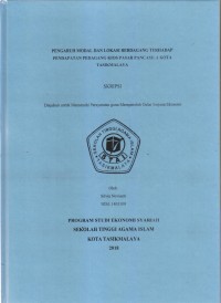 Image of PENGARUH MODAL DAN LOKASI BERDAGANG TERHADAP PENDAPATAN PEDAGANG KIOS PASAR PANCASILA KOTA TASIKMALAYA