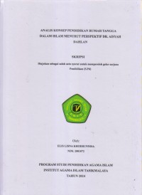 Image of ANALISIS KONSEP PENDIDIKAN RUMAH TANGGA
DALAM ISLAM MENURUT PERSPEKTIF DE. AISYAH
DAHLAN