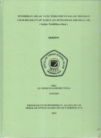 Image of PENDIDIKAN AKHLAK YANG TERKANDUNG DALAM 