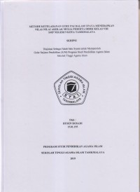 Image of METODE KETELADANAN GURU PAI DALAM UPAYA MENERAPKAN NILAI-NILAI AKHLAK MULIA PESERTA DIDIK KELAS VIII SMP NEGERI 9 KOTA TASIKMALAYA