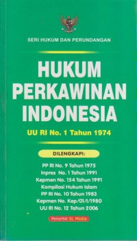 Image of HUKUM PERKAWINAN INDONESIA UU RI No.1 Tahun 1974