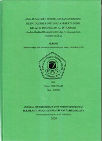 Image of ANALISIS MODEL PEMBELAJARAN NUMBERED HEAD TOGETHER (NHT) PADA PESERTA DIDIK KELAS IV DI SD ISLAM AL-ISTIQOMAH