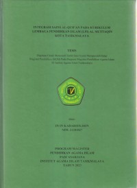 Image of INTEGRASI SAINS AL-QUR'AN PADA KURIKULUM LEMBAGA PENDIDIKAN ISLAM (LPI) AL MUTTAQIN KOTA TASIKMALAYA