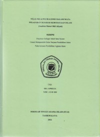 Image of NILAI-NILAI PLURALISME DALAM MATA PELAJARAN SEJARAH KEBUDAYAAN ISLAM
(Analisis Materi SKI Aliyah)