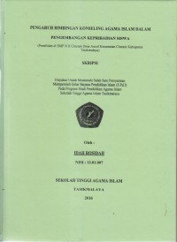 Image of PENGARUH BIMBINGAN KONSELING AGAMA ISLAM DALAM PENGEMBANGAN KEPBRIBADIAN SISWA