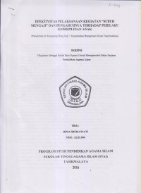 Image of EFEKTIVITAS PELAKSANAAN KEGIATAN 