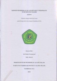 Image of KONSEP PENDIDIKAN ISLAM MENURUT PERSPEKTIF
NURCHOLISH MADJID