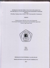 Image of PENERAPAN METODE DRILL PADA MATA PELAJARAN PAI MATERI SHALAT UNTUK MENINGKATKAN KEMAMPUAN IBADAH SHALAT
(Penelitian Tindakan Kelas di kelas I SDN Cintawangi Kab. Tasikmalaya)