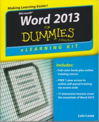 Image of MICROSOFT WORD 2013 FOR DUMMIES