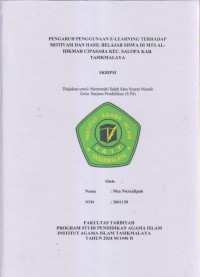 Image of PENGARUH PENGGUNAAN E-LEARNING TERHADAP
MOTIVASI DAN HASIL BELAJAR SISWA DI MTS AL-HIKMAH CIPASARA
KEC.SALOPA KAB.TASIKMALAYA