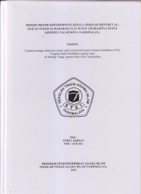 Image of PRINSIP-PRINSIP KEPEMIMPINAN KEPALA SEKOLAH MENURUT AL-QUR'AN SURAH AL-BAQARAH AYAT 30 DAN APLIKASINYA DI DTA KHOERUL FALAH KOTA TASIKMALAYA