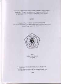 Image of NILAI-NILAI PENDIDIKAN DALAM KISAH KELUARGA IMRAN MENURUT AL-QUR'AN SURAH ALI IMRAN (3) : 33-37 DAN IMPLEMENTASINYA TERHADAP PEMBELAJARAN PAI