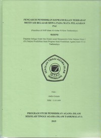 Image of PENGARUH PENDIDIKAN KEPRAMUKAAN TERHADAP MOTIVASI BELAJAR SISWA PADA MATA PELAJARAN PAI