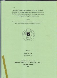 Image of PENGARUH PEMBELAJARAN METODE AMSILATI TERHADAP PENINGKATAN KEMAMPUAN MEMBACA KITAB KUNING SANTRI