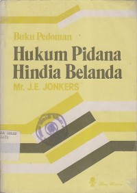 Image of Buku Pedoman HUKUM PIDANA HINDIA BELANDA