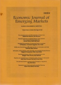 Image of ECONOMIC JOURNAL OF EMERGING MARKETS