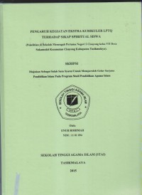 Image of PENGARUH KEGIATAN EKSTRA KULIKULER LPTQ TERHADAP SIKAP SPIRITUAL SISWA