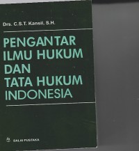 Image of PENGANTAR ILMU HUKUM DAN TATA HUKUM INDONESIA