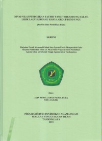 Image of NILAI-NILAI PENDIDIKAN TAUHID YANG TRKANDUNG DALAM LIRIK LAGU SURGAMU KARYA GRUP BEND UNGU