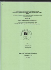 Image of IMPLEMENTASI METODE QUANTUM TEACHING DALAM MENINGKATKAN MOTIVASI BELAJAR SISWA PADA MATA PELAJARAN FIQIH