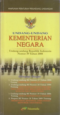 Image of UNDANG-UNDANG KEMENTRIAN NEGARA
