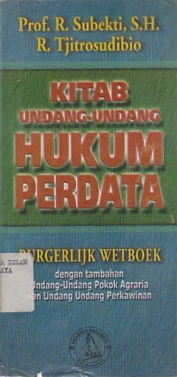 Image of KITAB UNDANG-UNDANG HUKUM PERDATA