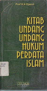 Image of KITAB UNDANG-UNDANG HUKUM PERDATA ISLAM