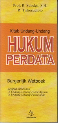 Image of KITAB UNDANG-UNDANG HUKUM PERDATA