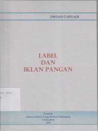 Image of LABEL DAN IKLAN PANGAN