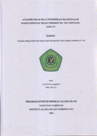 Image of ANALISIS NILA-NILAI PENDIDIKAN ISLAM DALAM
HADITS RIWAYAT IMAM TIRMIDZI NO. 1522 TENTANG
AKIKAH